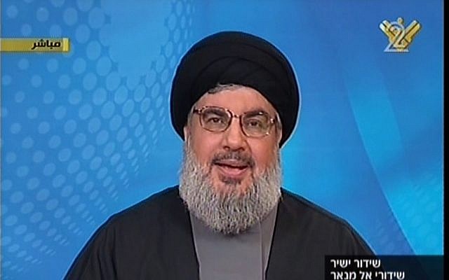 Hezbollah leader Hassan Nasrallah. (photo credit: image capture from Channel 2/Al Manar)