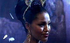 Yityish Aynaw, Miss Israel 2013 (photo credit: Channel 2 screenshot)