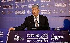 Udi Shani speaks at the Herzliya Conference Monday (Photo credit: Courtesy Herzliya Conference)