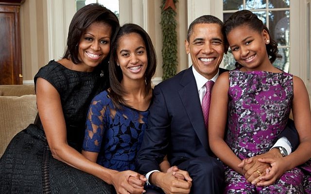 A photo of the Obama family in 2011 (photo credit: courtesy of the White House)
