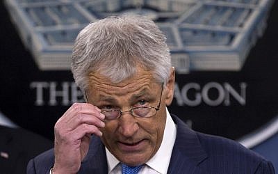 Defense Secretary Chuck Hagel (photo credit: AP/Carolyn Kaster)