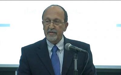 Palestinian Authority Finance Minister Nabeel Kassis. (screen capture: Youtube/PalestineExchangePEX)