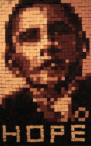 Chocolate sculpture of US President Barack Obama created by Holon Institute of Technology students. (photo credit: courtesy HIT)