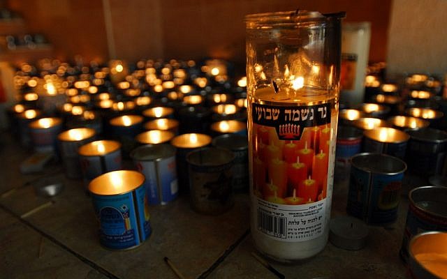 Illustrative photo of memorial candles (photo credit: Gili Yaari/Flash 90)