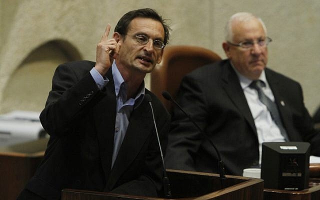 Hadash MK Dov Hanin addresses the Israeli Parliament on July 13, 2010. (photo credit Miriam Alster/Flash90) Hadash MK Dov Hanin addresses the Israeli Parliament on July 13, 2010. (photo credit Miriam Alster/Flash90)