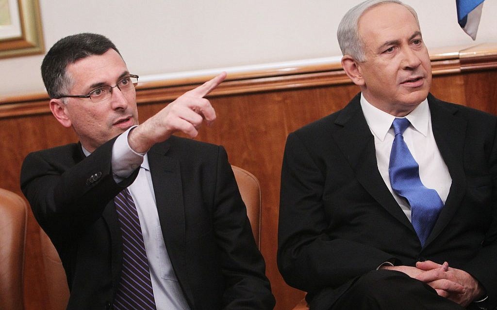 Education Minister Gideon Sa'ar and Prime Minister Benjamin Netanyahu in December, 2012. (Miriam Alster/Flash90) Education Minister Gideon Sa'ar and Prime Minister Benjamin Netanyahu in December, 2012. (Miriam Alster/Flash90)
