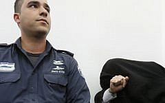 Illustrative: A man suspected of sexual abuse at a court hearing in Jerusalem. (Kobi Gideon/Flash90)