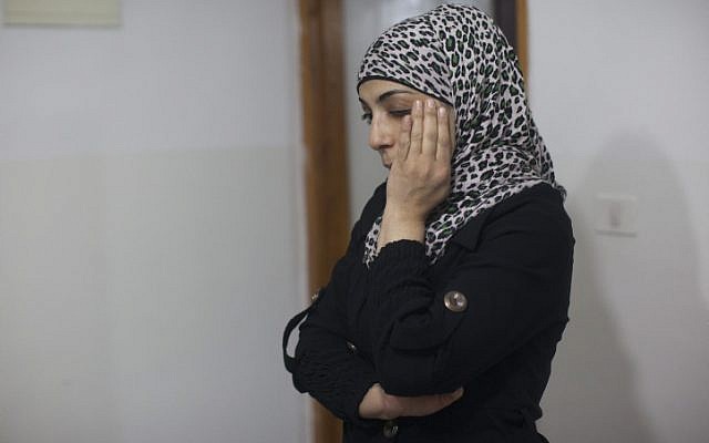 Hanna Amtir, the Palestinian victim of an attack by an Israeli woman at a Jerusalem light rail station, on February 28, 2013. (photo credit: Yonatan Sindel/Flash90) Hanna Amtir, the Palestinian victim of an attack by an Israeli woman at a Jerusalem light rail station, on February 28, 2013. (photo credit: Yonatan Sindel/Flash90)