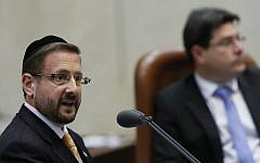 MK Dov Lipman during an assembly session in the plenum hall at the Knesset, March 06, 2013 (photo credit: Miriam Alster/Flash90)