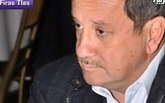 Syrian business tycoon Firas Tlass (photo credit: Youtube image)