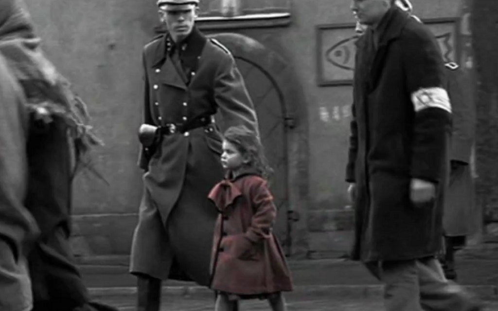 The 'girl in red' scene from the Academy Award-winning film Schindler's List. (YouTube screenshot) The 'girl in red' scene from the Academy Award-winning film Schindler's List. (YouTube screenshot)