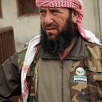 FSA soldier in the town of Qalaat al-Madik. He lost his eye due to shrapnel from a mortar shell. (photo: Eliyahu Kamisher)