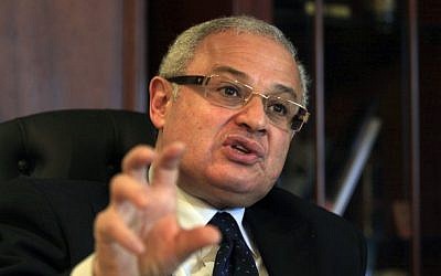 Egypt's minister of tourism, Hesham Zaazoua, speaks during an interview with the Associated Press at his office in Cairo, Egypt Thursday, March 28, 2013 (photocredit: AP/Khalil Hamra)