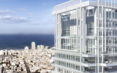 An artist's rendition of Tel Aviv's Meier on Rothschild tower (photo credit: imgae capture YouTube)