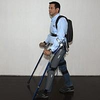 The ReWalk in action (Courtesy) The ReWalk in action (Courtesy)
