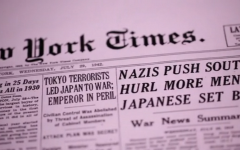 The self-proclaimed Paper of Record had at best a mixed one during World War II. (Kickstarter screenshot)