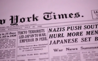The self-proclaimed Paper of Record had at best a mixed one during World War II. (Kickstarter screenshot)