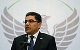 Ghassan Hitto, the Syrian opposition's newly elected interim prime minister, at a press conference in Istanbul, Turkey, Tuesday, March 19, 2013 (photo credit: AP)