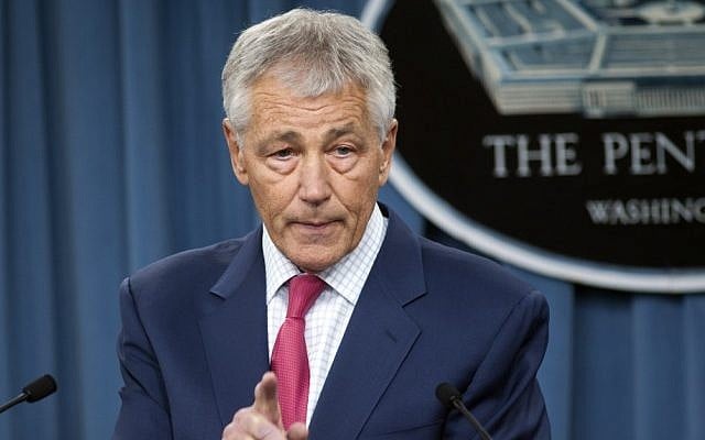 US Defense Secretary Chuck Hagel speaks during a news conference at the Pentagon, March 16, 2013 (photo credit: AP Photo/Cliff Owen) US Defense Secretary Chuck Hagel speaks during a news conference at the Pentagon, March 16, 2013 (photo credit: AP Photo/Cliff Owen)