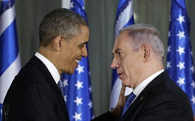 US President Barack Obama and Prime Minister Benjamin Netanyahu at a joint news conference, March 20, 2013. (photo credit: AP/Carolyn Kaster) US President Barack Obama and Prime Minister Benjamin Netanyahu at a joint news conference, March 20, 2013. (photo credit: AP/Carolyn Kaster)