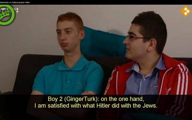 Teenage Muslims in Holland are 'satisfied with what Hitler did with the Jews' (photo credit: screen capture Ban Koran/Youtube) Teenage Muslims in Holland are 'satisfied with what Hitler did with the Jews' (photo credit: screen capture Ban Koran/Youtube)