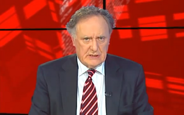 Irish TV host Vincent Browne has expressed regret for his word choice, but insists his comments on Israel weren't anti-Semitic. (YouTube screenshot) Irish TV host Vincent Browne has expressed regret for his word choice, but insists his comments on Israel weren't anti-Semitic. (YouTube screenshot)