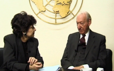 Kaufman's controversial interview subjects included Kurt Waldheim, the former UN secretary-general who served in the German army in WWII. (Courtesy of Gita Kaufman) Kaufman's controversial interview subjects included Kurt Waldheim, the former UN secretary-general who served in the German army in WWII. (Courtesy of Gita Kaufman)