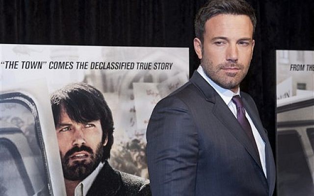 Director and actor Ben Affleck poses for photographers at the premiere of his film Argo, Washington, DC, USA, Oct. 10, 2012 (photo credit: AP Photo/Cliff Owen)