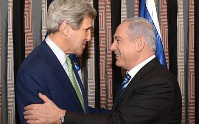John Kerry and Benjamin Netanyahu meeting in Jerusalem in March. (photo credit: Amos Ben Gershom/GPO/Flash90)