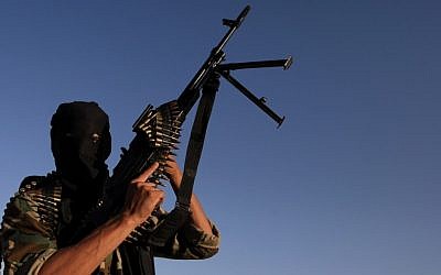 A Palestinian gunman from the Popular Resistance Committees (photo credit: Wissam Nassar/Flash90)