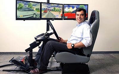 Prof. Amnon Shashua of the Hebrew University of Jerusalem invented Mobileye, a system designed to prevent accidents by warning the driver in real time about dangerous situations and driving conditions. (Nati Shohat/Flash90)