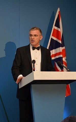 Israel's Ambassador to the UK Daniel Taub addresses the Zionist Federation event in London (photo credit: Courtesy Zionist Federation)
