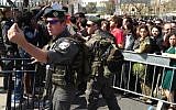 Outside the International Convention Center in Jerusalem (photo credit: Raphael Ahren/Times of Israel)