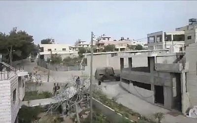 An IDF jeep overturns south of Bethlehem. (screen capture, Channel 2)