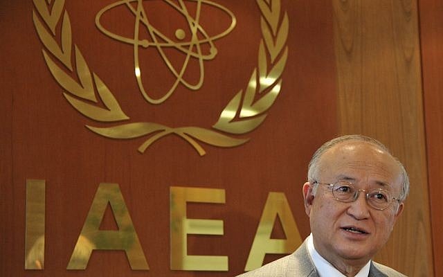 International Atomic Energy Agency head Yukiya Amano gives an interview at his office in Vienna, Austria, on Tuesday, April 2, 2013. (photo credit: Hans Punz/AP) International Atomic Energy Agency head Yukiya Amano gives an interview at his office in Vienna, Austria, on Tuesday, April 2, 2013. (photo credit: Hans Punz/AP)