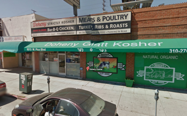 Doheny Glatt Kosher Meats is under new management soon after being shut down because its owner smuggled uncertified meat into the popular Los Angeles market (photo credit: JTA) Doheny Glatt Kosher Meats is under new management soon after being shut down because its owner smuggled uncertified meat into the popular Los Angeles market (photo credit: JTA)
