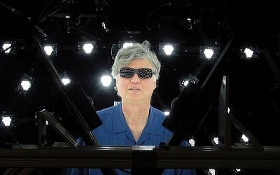 Shades required: Edmon J. Rodman finds a smaller version of the LED light set used for the USC Shoah Foundation's 3-D project intensely bright. (photo credit: Paul Debevec) Shades required: Edmon J. Rodman finds a smaller version of the LED light set used for the USC Shoah Foundation's 3-D project intensely bright. (photo credit: Paul Debevec)