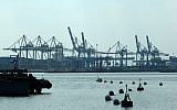 Haifa Port, 2009. (photo credit: Moshe Shai/Flash90)