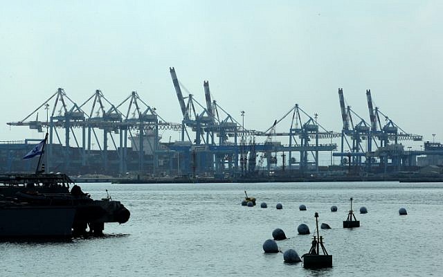 Haifa Port, 2009. (photo credit: Moshe Shai/Flash90)