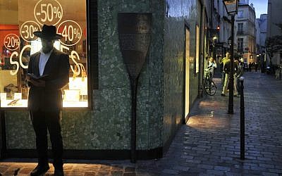 Illustrative photo of a Jew in Paris (photo credit: Serge Attal/Flash90)