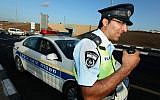 Traffic policemen at work. September 29, 2010. (Moshe Shai/Flash90)