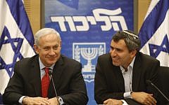 MK Ze'ev Elkin and Prime Minister Benjamin Netanyahu. (photo credit: Miriam Alster/Flash90)