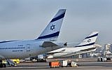 Not flying for a while? Israeli airlines threaten to strike, starting on Sunday, over the EU 'Open Skies' agreement (photo credit: Moshe Shai/Flash90)