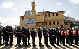 Hamas security forces prepare for a fake funeral in Gaza for Maysara Abuhamdia on Thursday; the actual funeral took place in the West Bank. (photo credit: Wissam Nassar/Flash90)