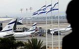 El Al jets parked on the tarmac of Ben Gurion International Airport. (Flash90)