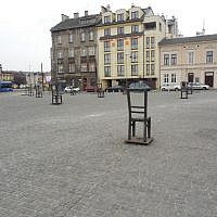 Illustrative - The empty chair memorial at Ghetto Heroes Square in Krakow, Poland. (Courtesy)