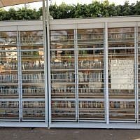 The Garden Library for Refugees and Migrant Workers in Levinsky Park (photo credit: Jessica Steinberg)