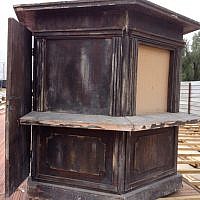 A former train station ticket booth that will be used in the complex (photo credit: Jessica Steinberg/Times of Israel)