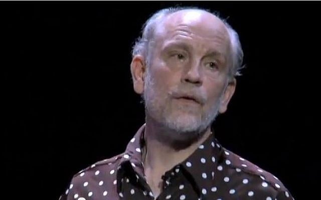 John Malkovich in a stage production of 'The Infernal Comedy -- Confessions of a Serial Killer' (photo credit: screen capture/YouTube) John Malkovich in a stage production of 'The Infernal Comedy -- Confessions of a Serial Killer' (photo credit: screen capture/YouTube)