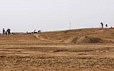 Excavation in progress at Tell Khaiber, Iraq, March 31, 2013 (photo credit: AP/Stuart Campbell)